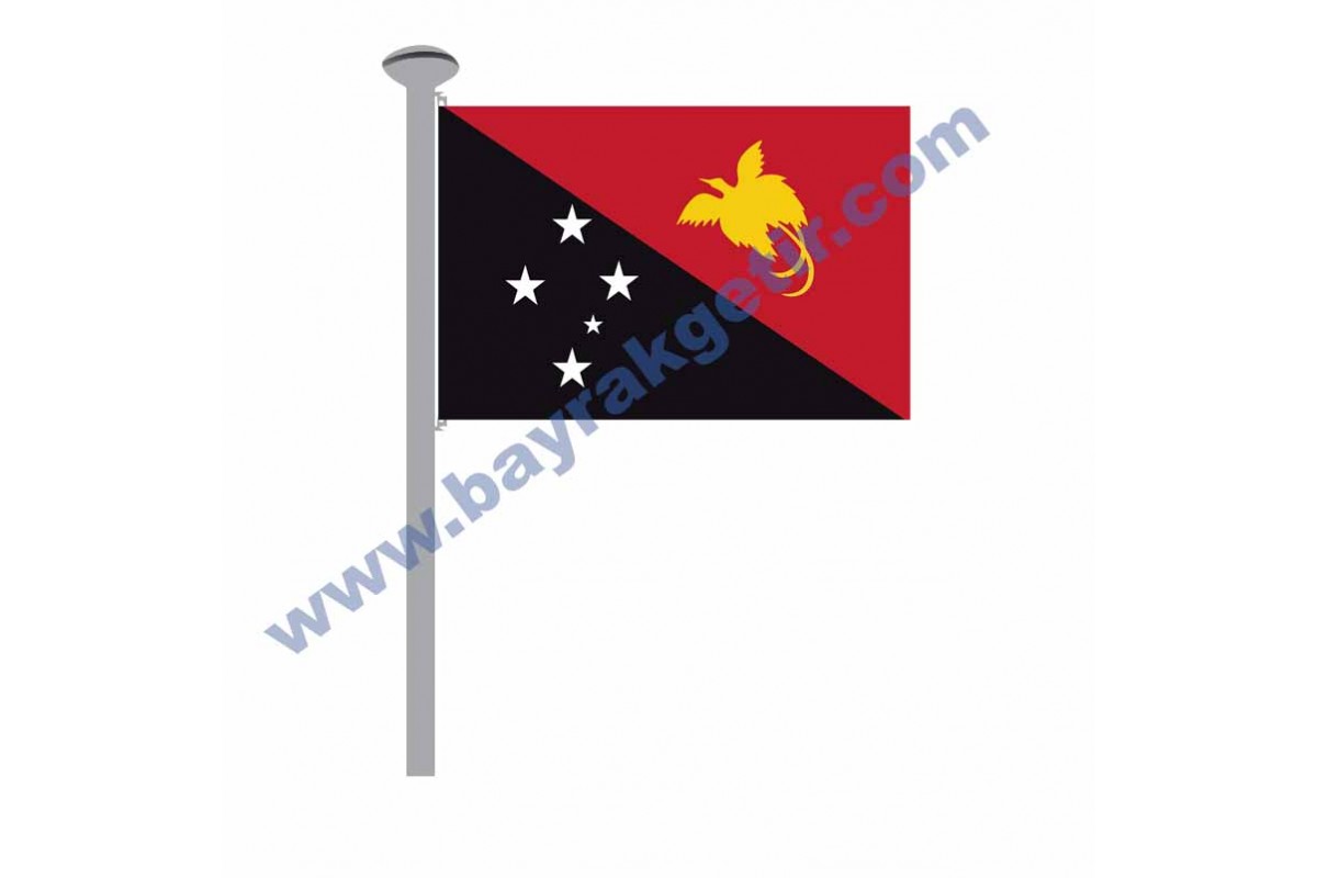PAPUA YENİ GİNE GÖNDER BAYRAK 50x75 ( EBAT SEÇİNİZ )